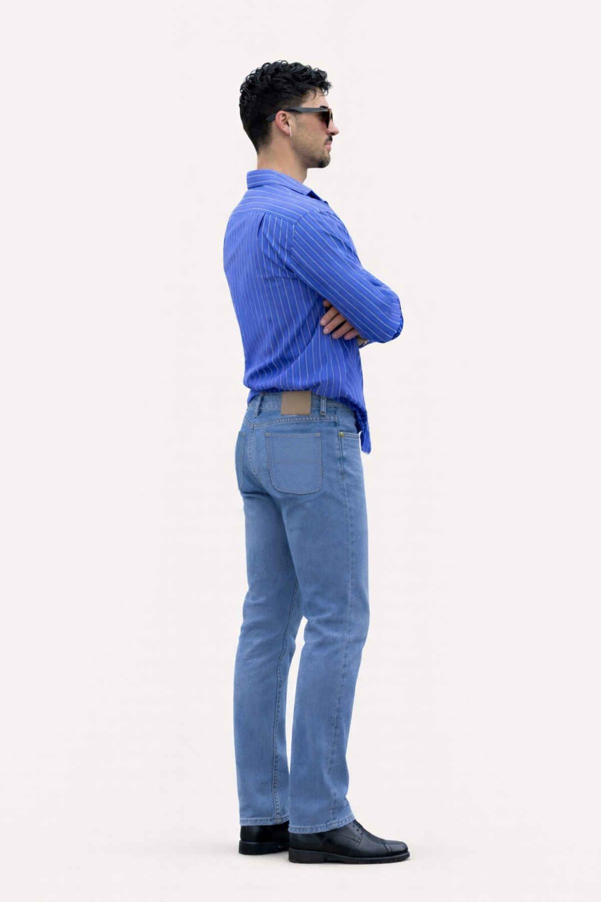 FTX Men Solid Denim Slim Fit Light Blue Jeans | 30