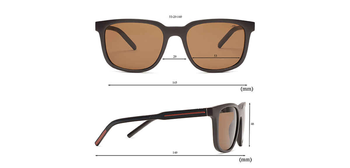 Specsmakers Unisex Solid Plastic Sunglasses | Brown - M