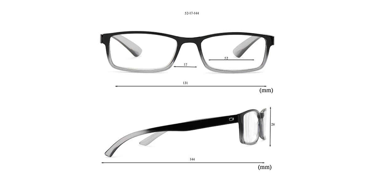 Specsmakers Unisex Solid Computer Glasses | Black and Grey - M