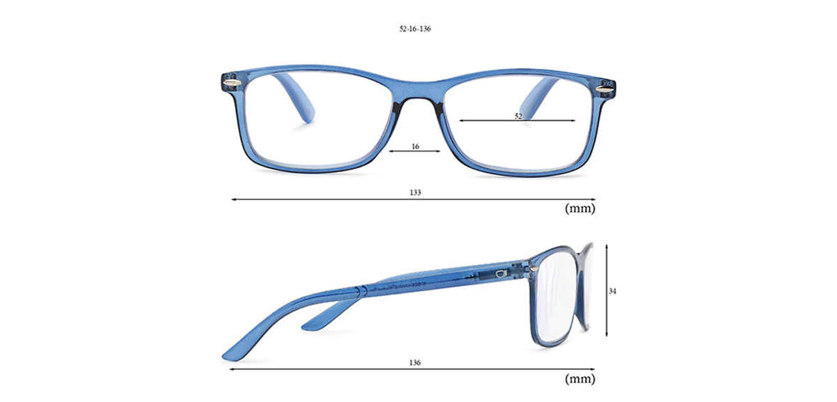 Specsmakers Unisex Solid TR90 Computer Glasses | Blue