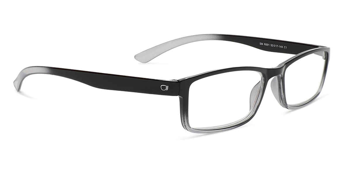 Specsmakers Unisex Solid Computer Glasses | Black and Grey - M
