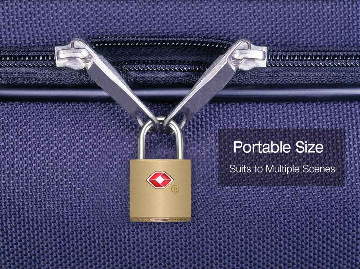 Travel Blue Unisex Brass TSA Lock | Gold