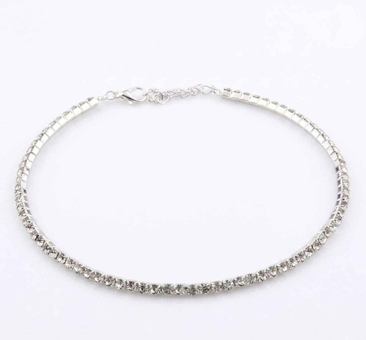 The Opal Factory Round Diamante Necklace | Silver | Rakhi Gift Set
