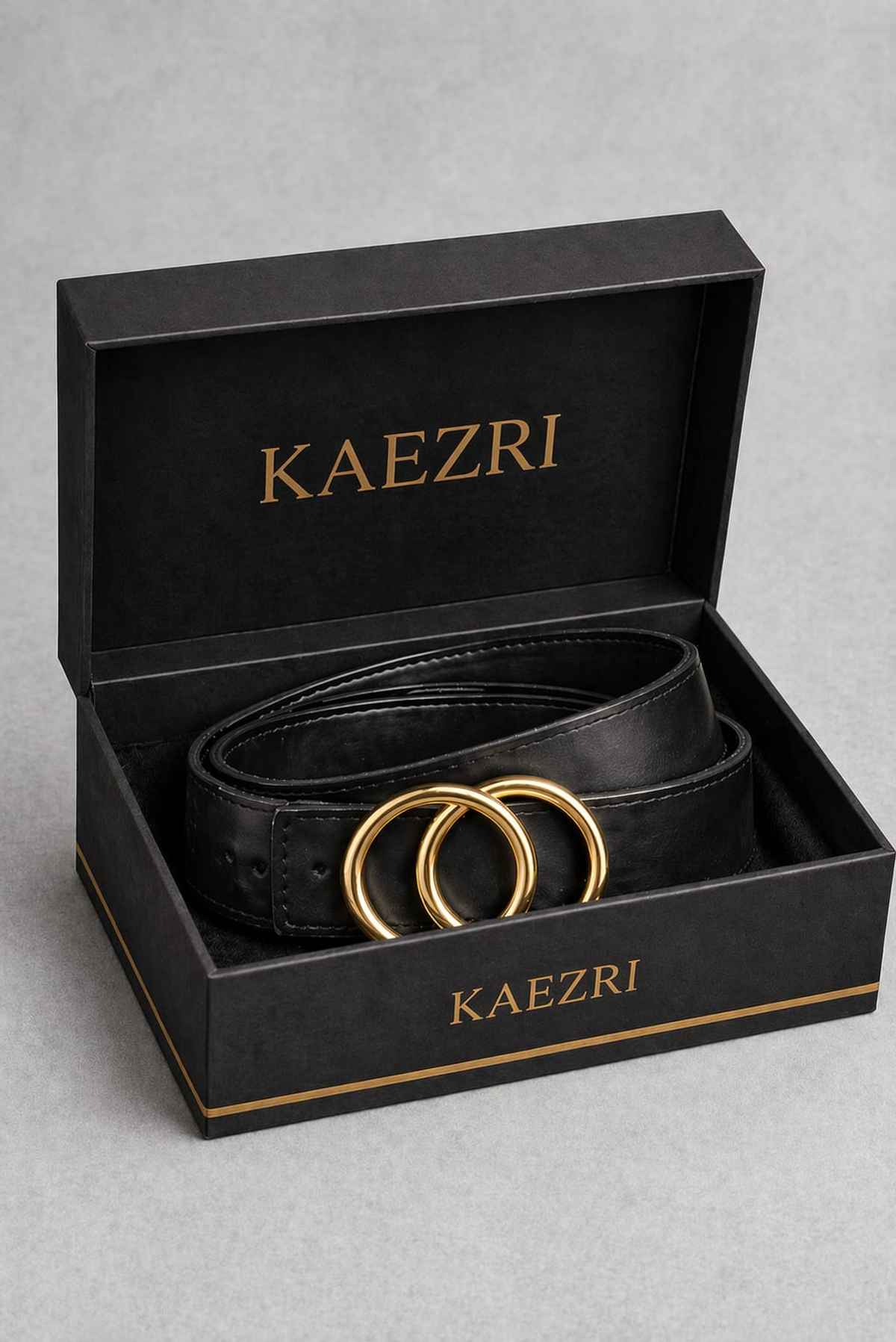 Kaezri Artificial Leather Black Belt for Women | Women oo - 28
