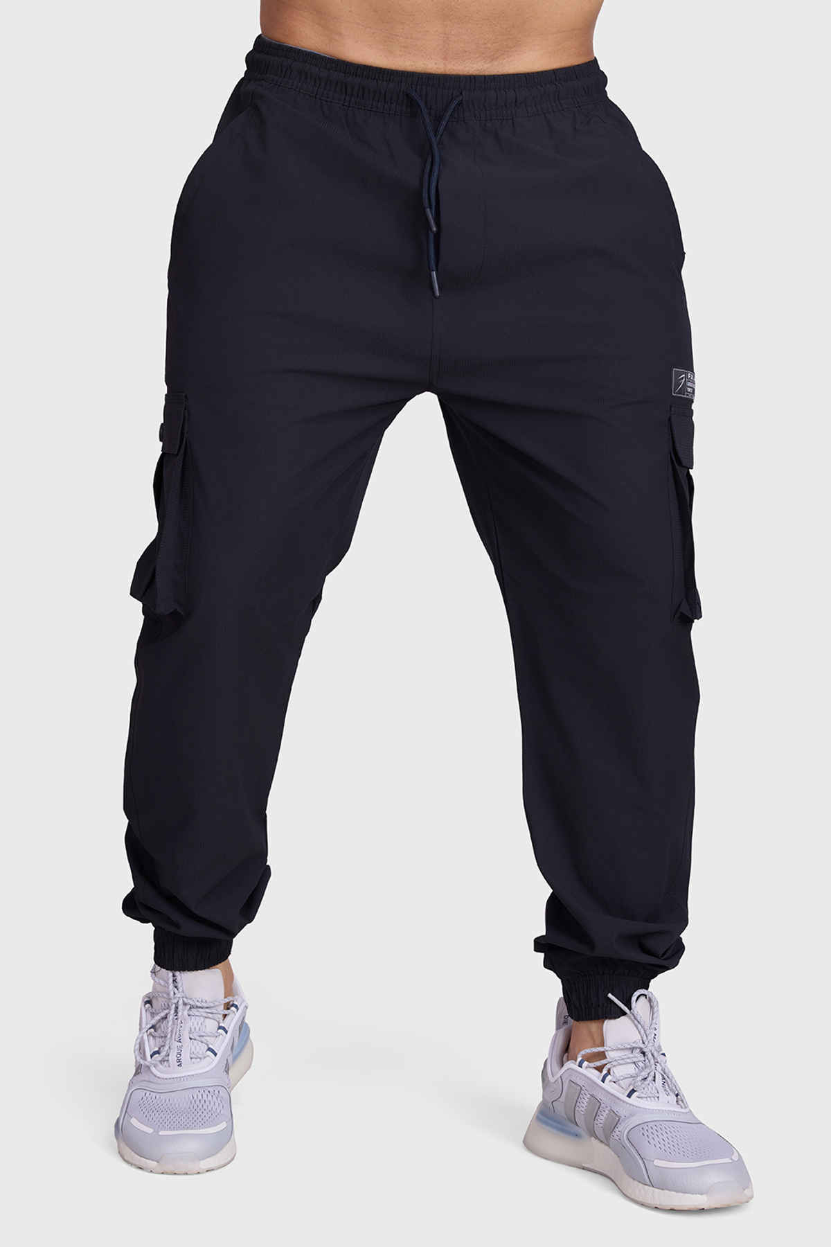 FUAARK Men's Script Regular Fit Sports & Gym Cargo Joggers | Black - S