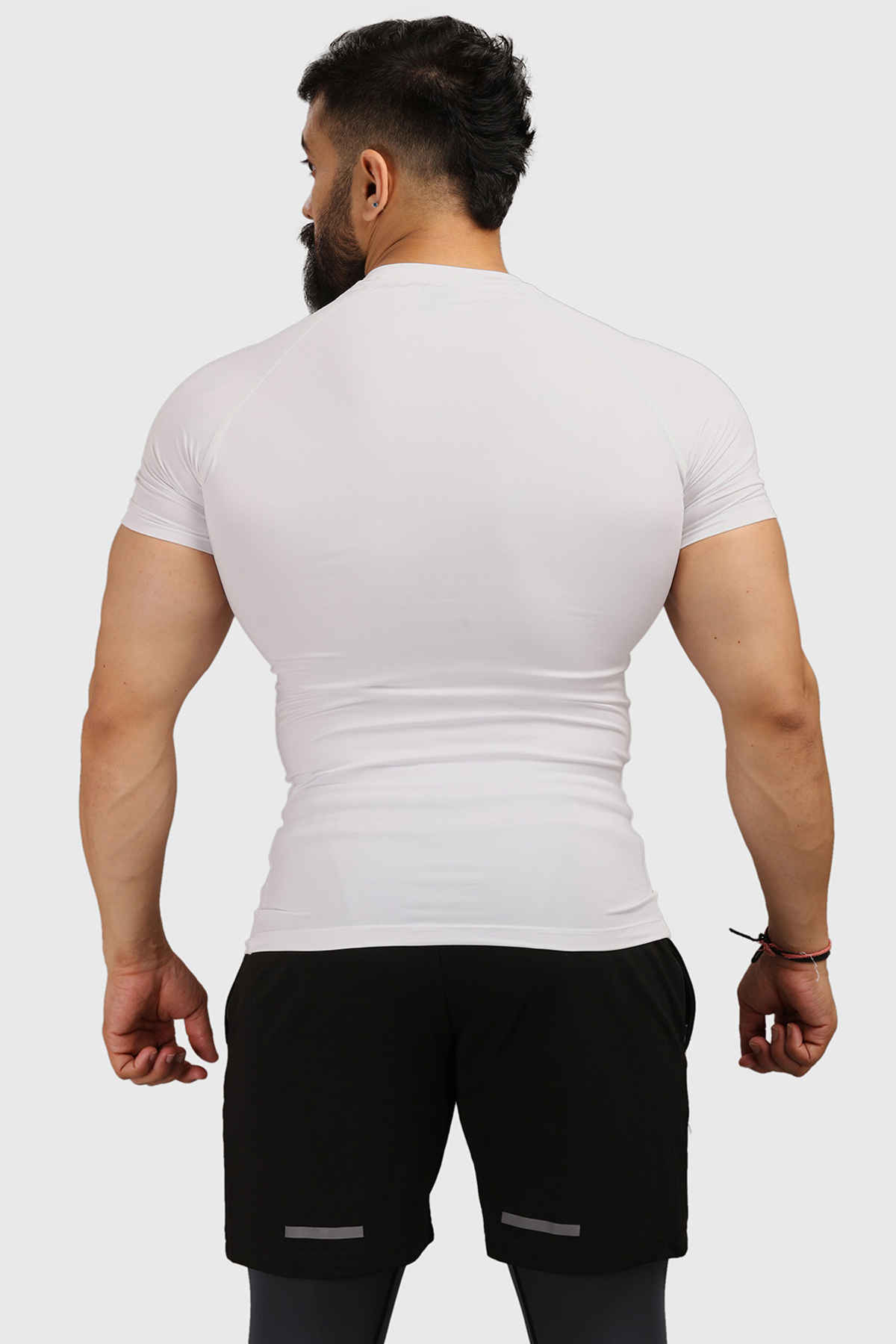 Fuaark Men's Compression GYM T-shirt | White - L