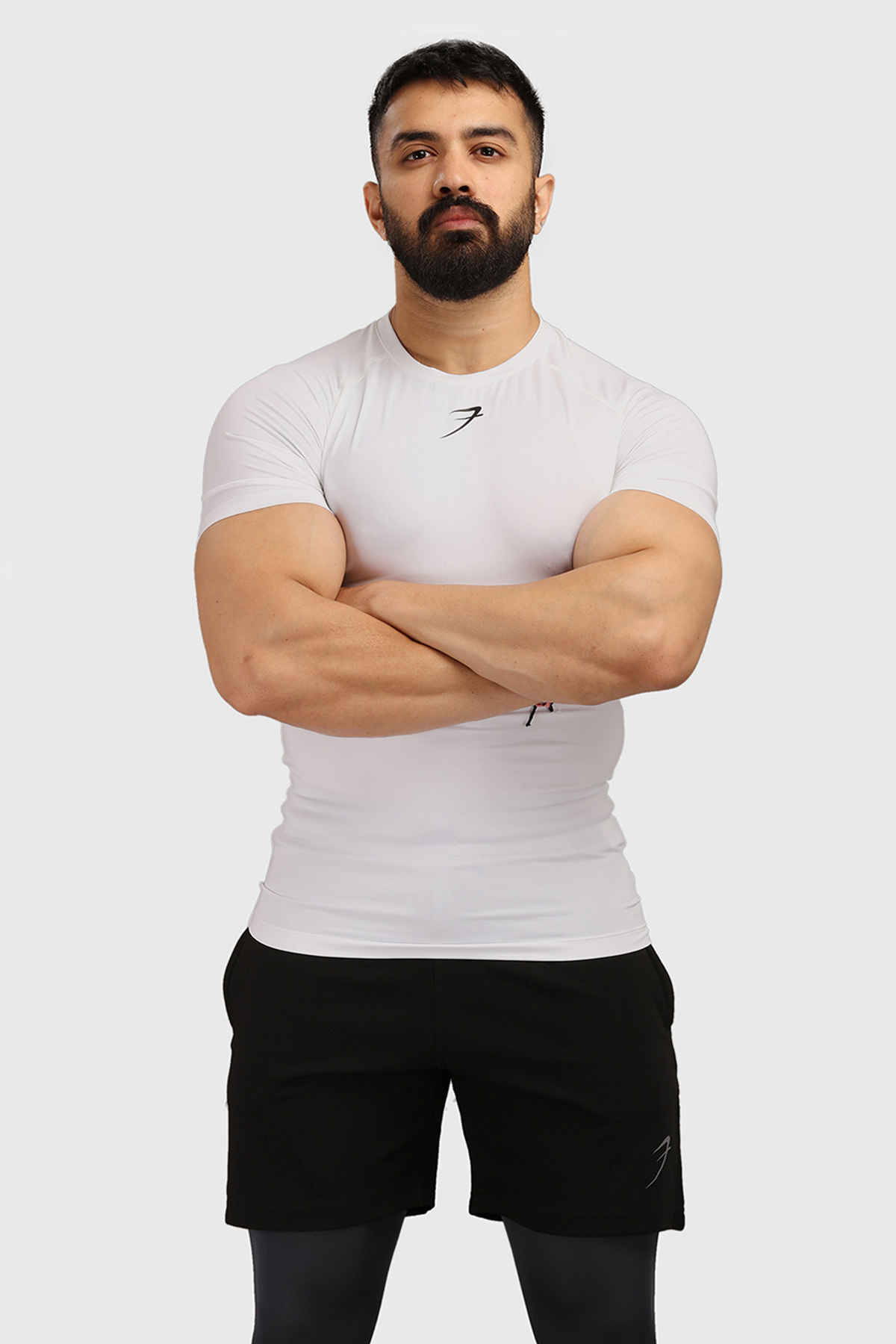 Fuaark Men's Compression GYM T-shirt | White - L
