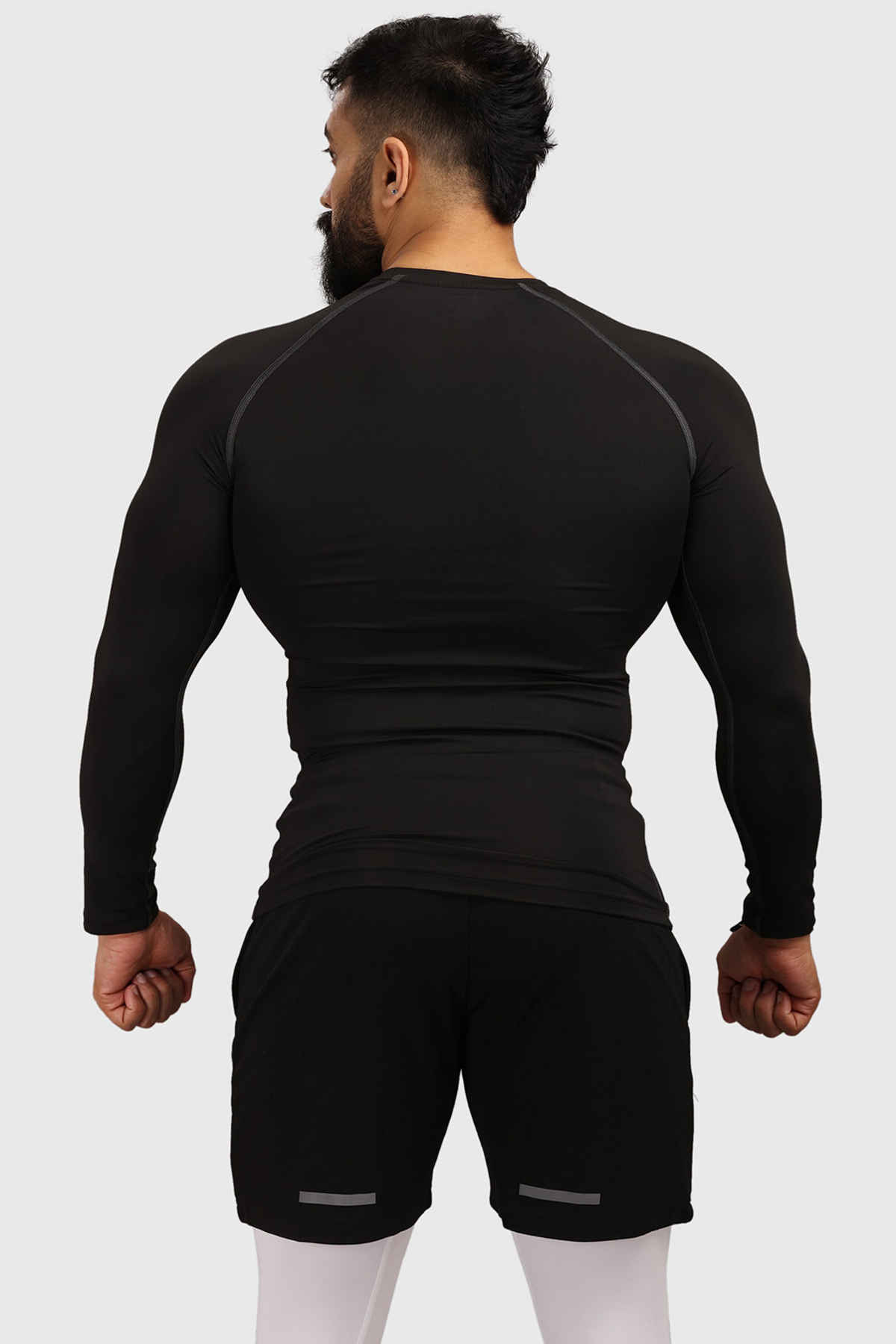 Fuaark Men's Compression Full Sleeve GYM T-shirt | Black - M