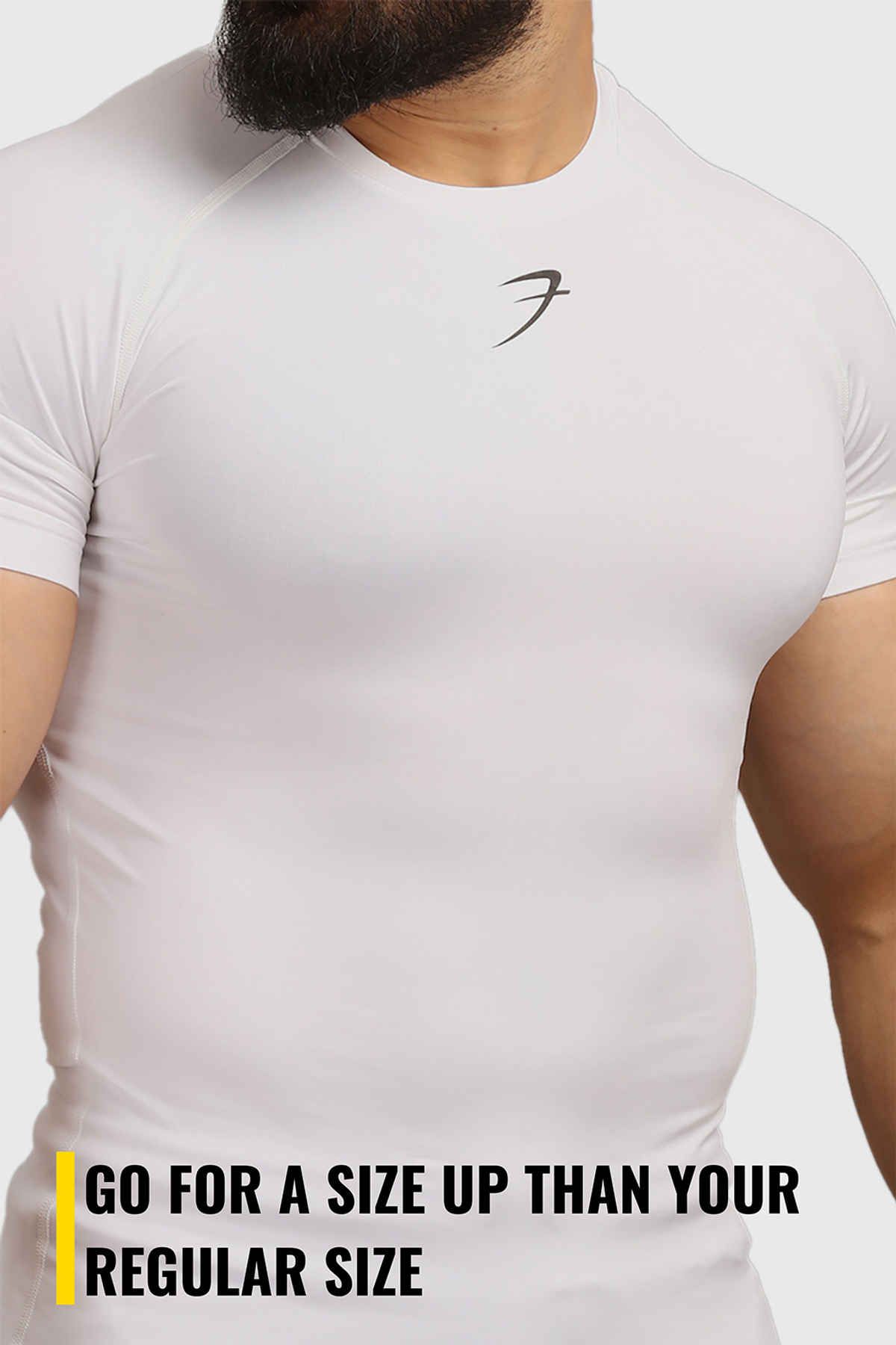 Fuaark Men's Compression GYM T-shirt | White - L