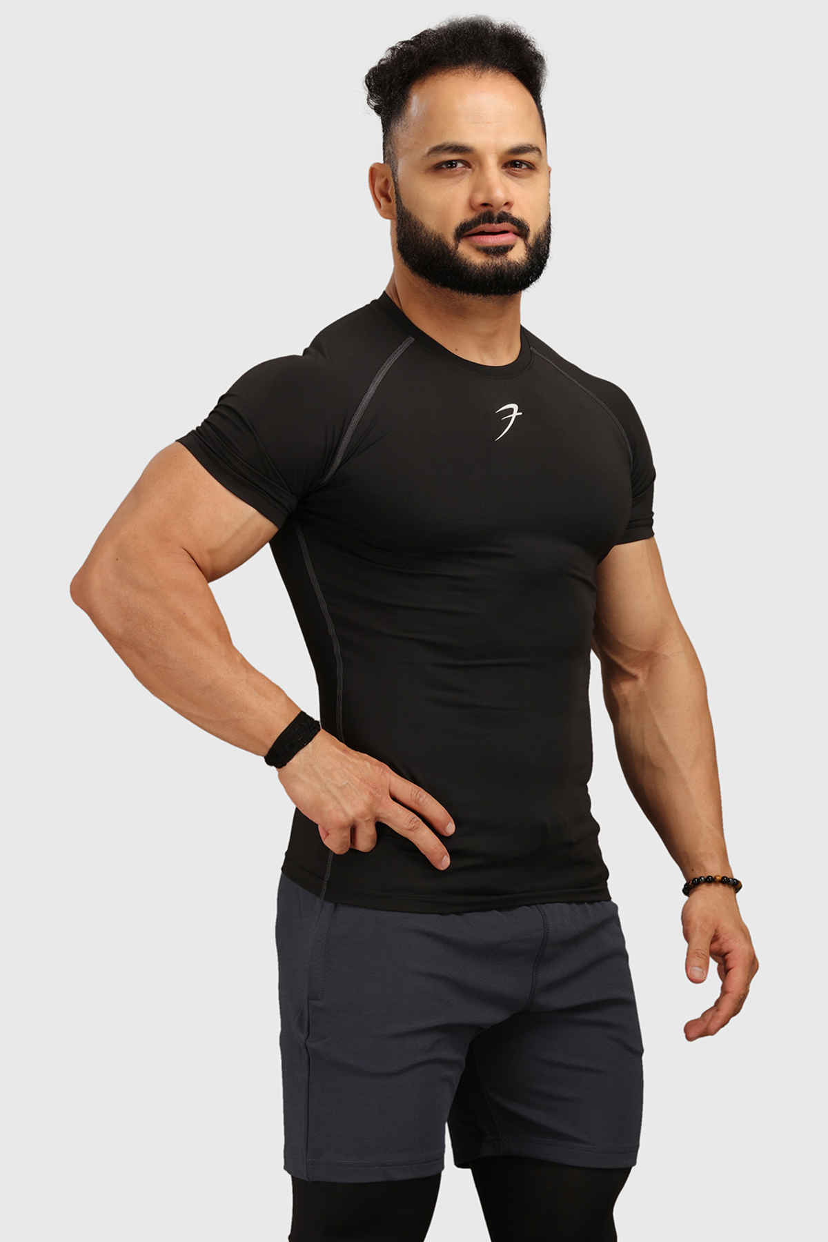 Fuaark Men's Compression GYM T-shirt | Black - M