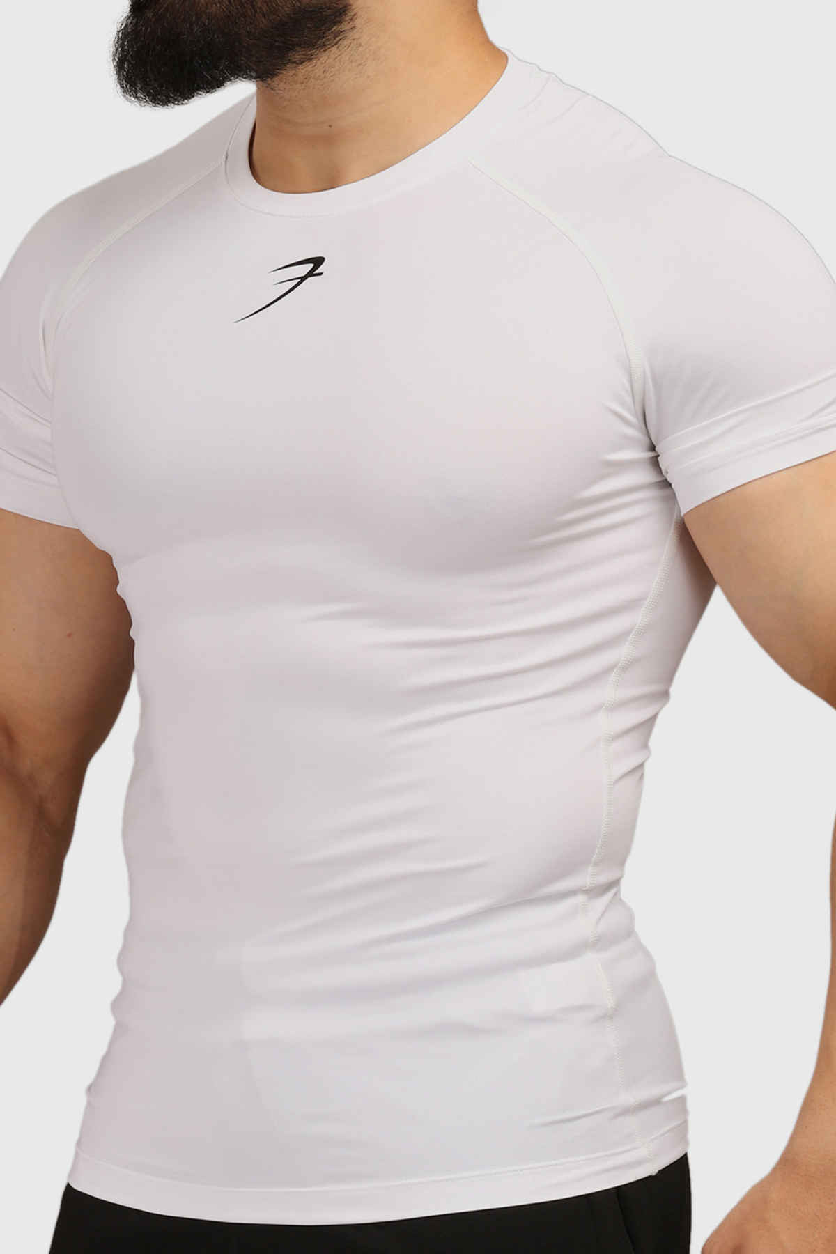 Fuaark Men's Compression GYM T-shirt | White - L