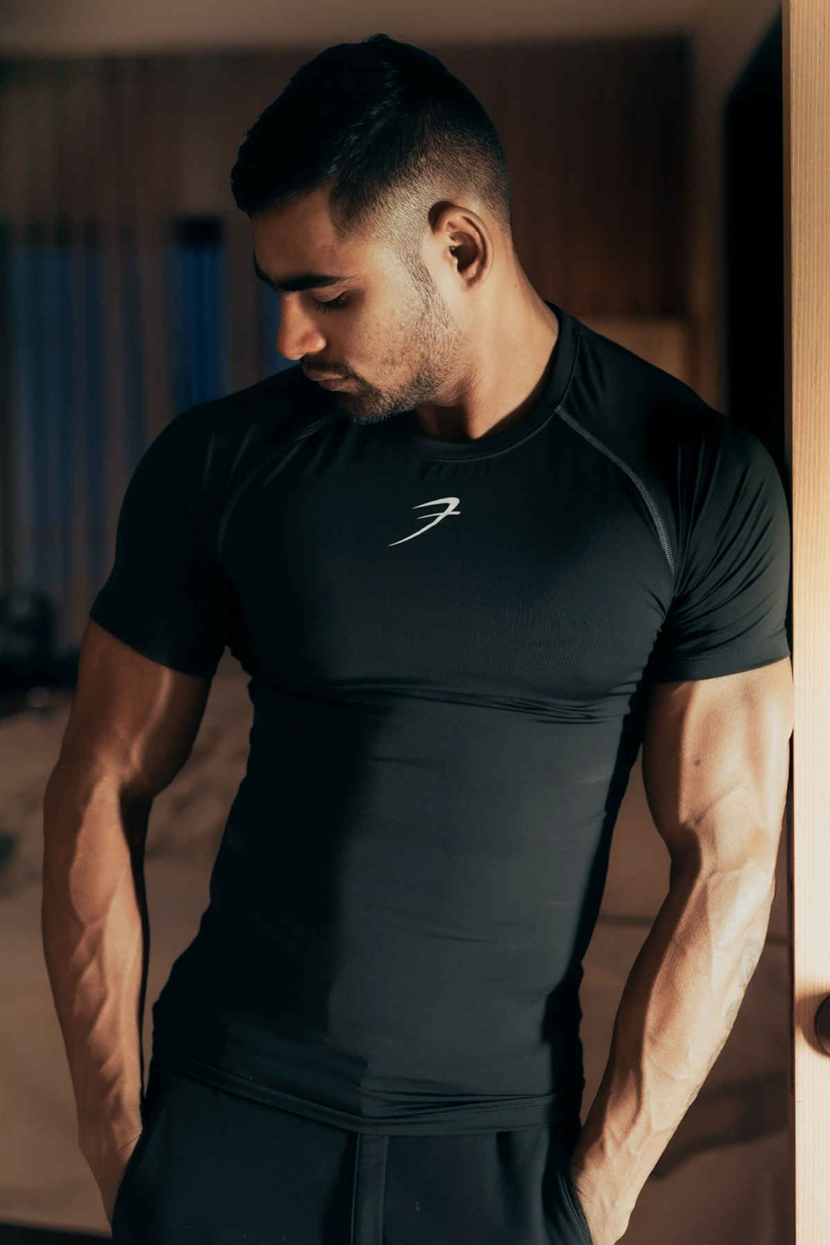 Fuaark Men's Compression GYM T-shirt | Black - M