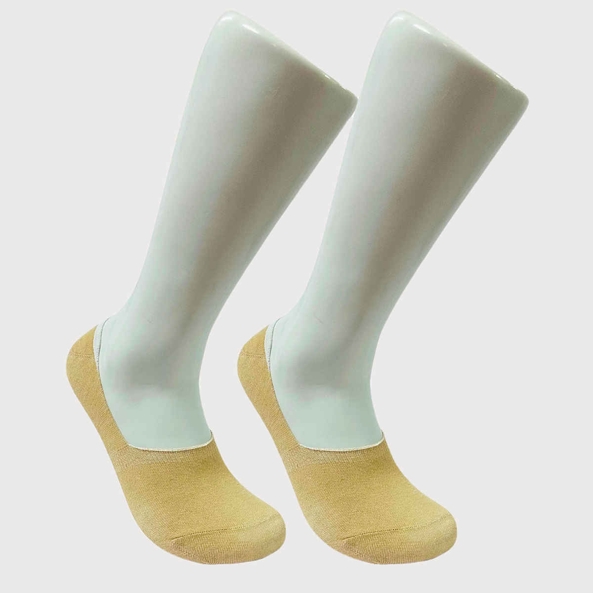 Royal Mart Unisex Solid Cotton Blend No Show Socks | Cream - Free Size