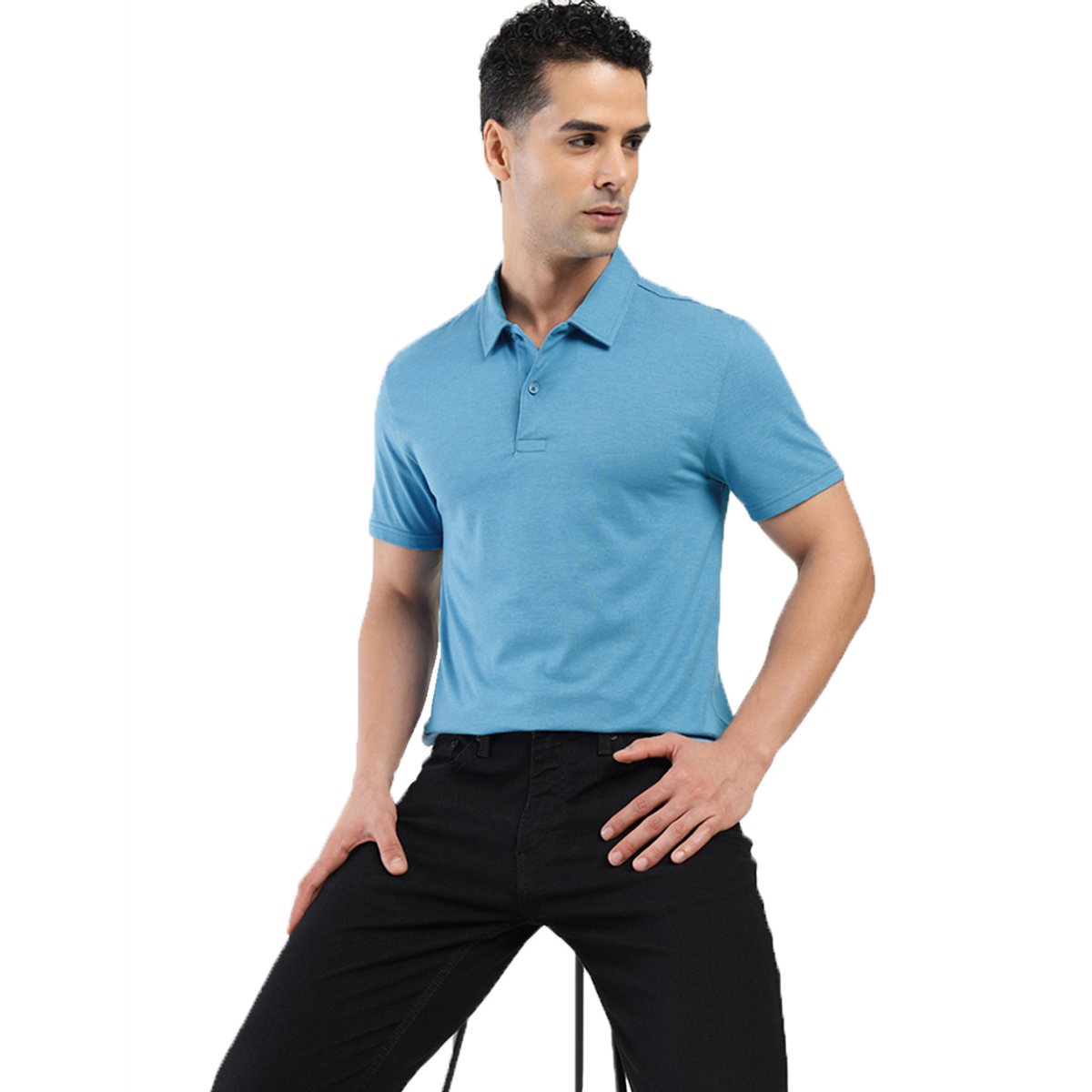 Levi's Men's Poly Cotton Polo T-shirt | Sky Blue - S