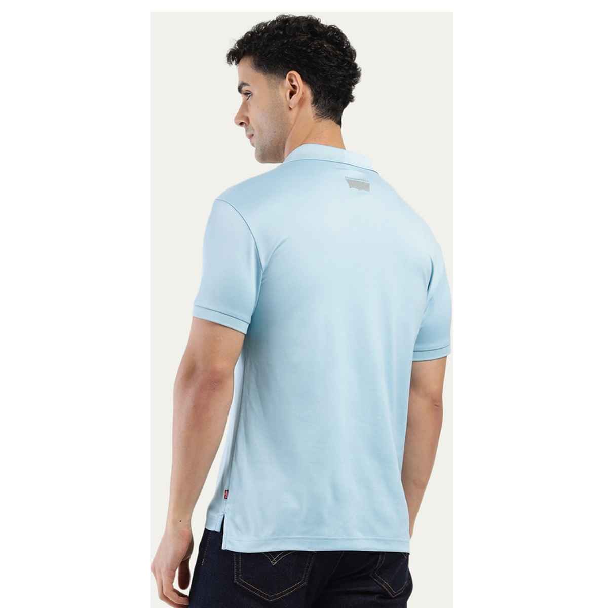 Levi's Men's 100% Polyester Polo T-shirt | Sky Blue - L