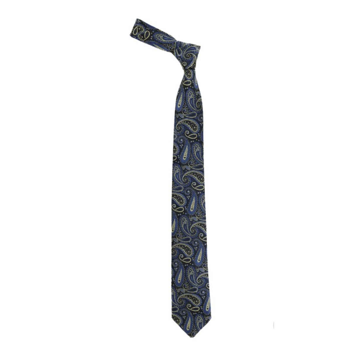 Calvadoss Men's Paisley Design Tie | CALT2009 | Navy Blue