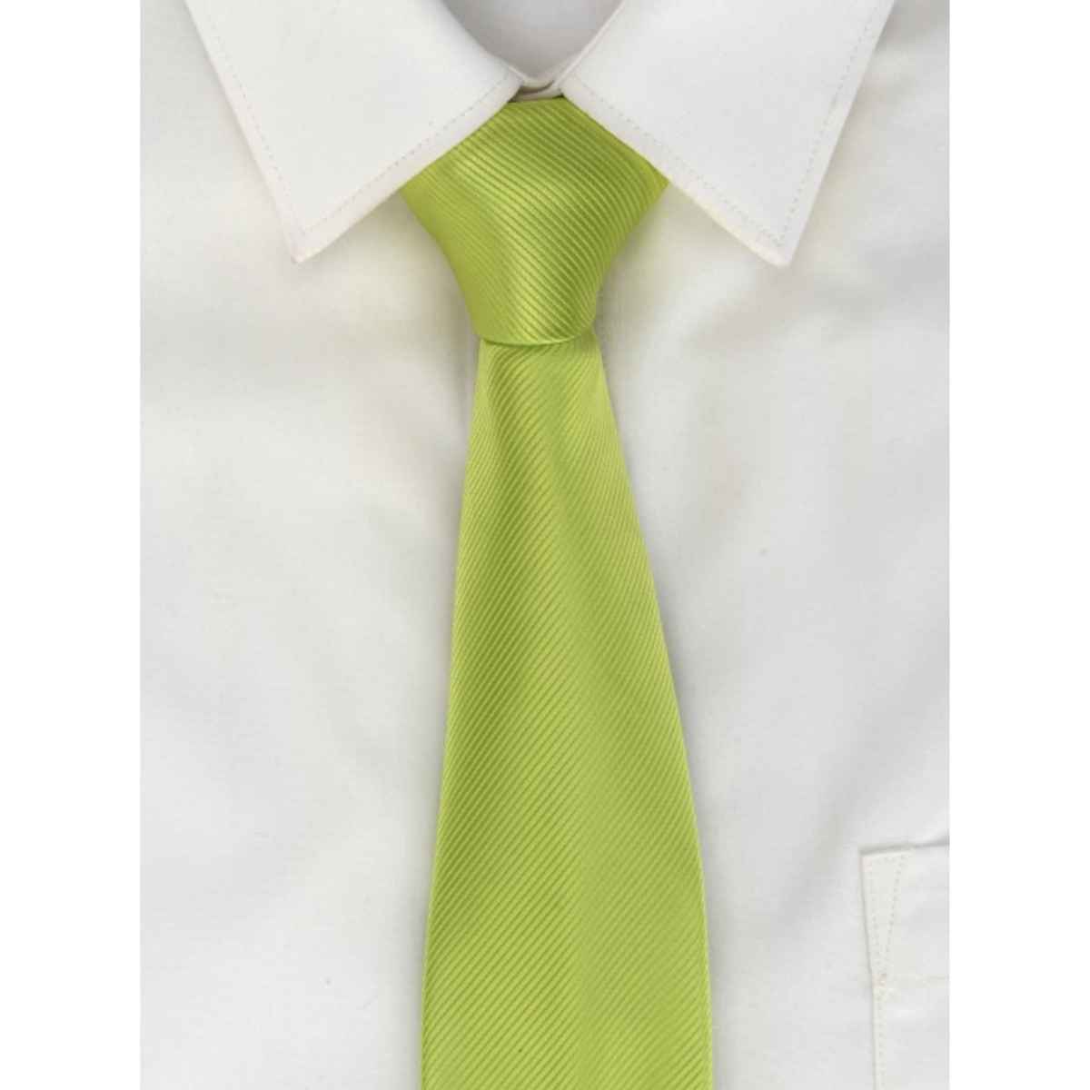 Calvadoss Men's Fluorescent Self Design Tie | CALT2312 | Green
