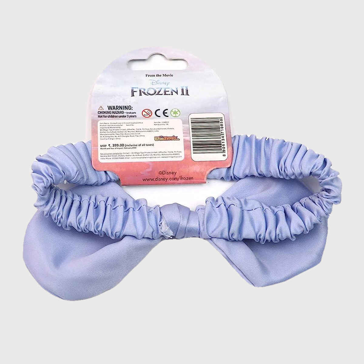 Li'l Diva Disney Frozen 2 Printed Headband - Blue Bow Hairband with Elsa & Olaf (Ages 3+)