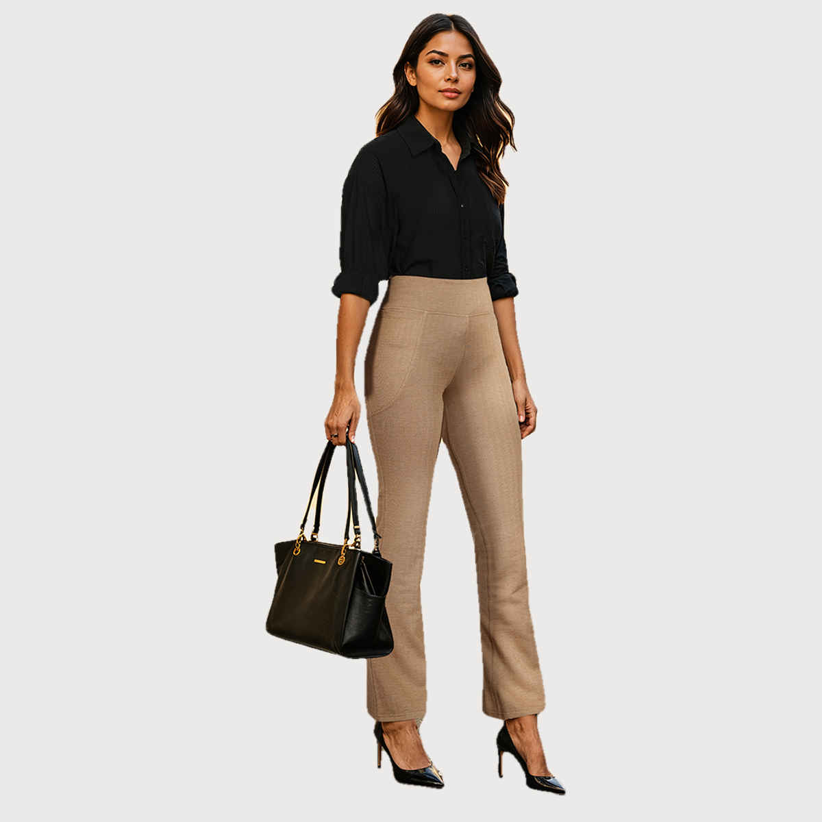 Blissclub Women's Werk-It Flare Pants - Caramel | S