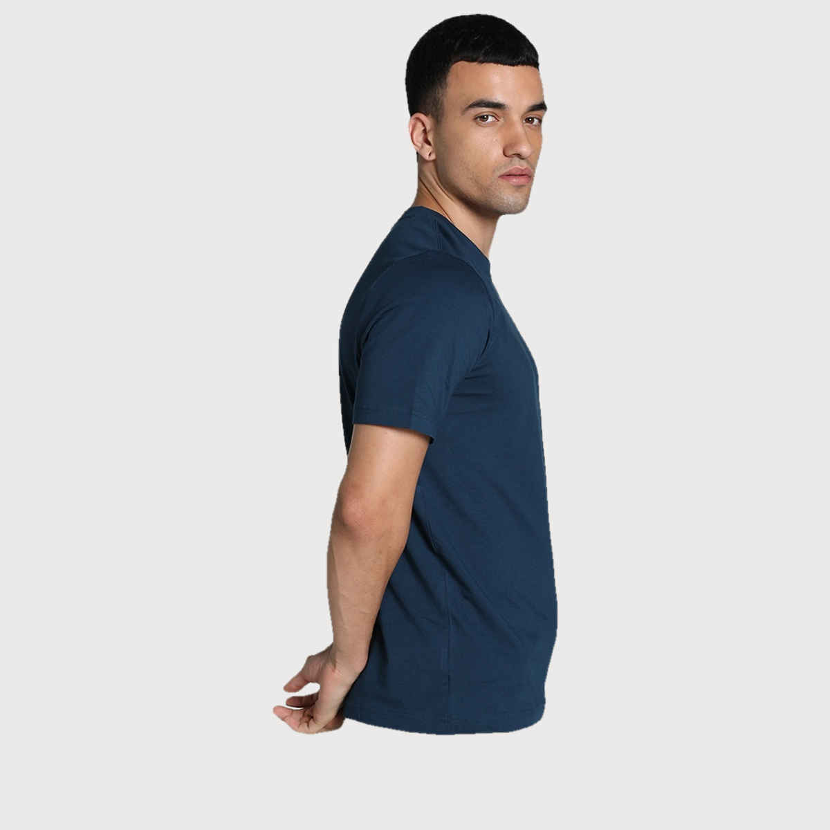 Puma Men's T-Shirt Small Logo - Marine Blue | XL