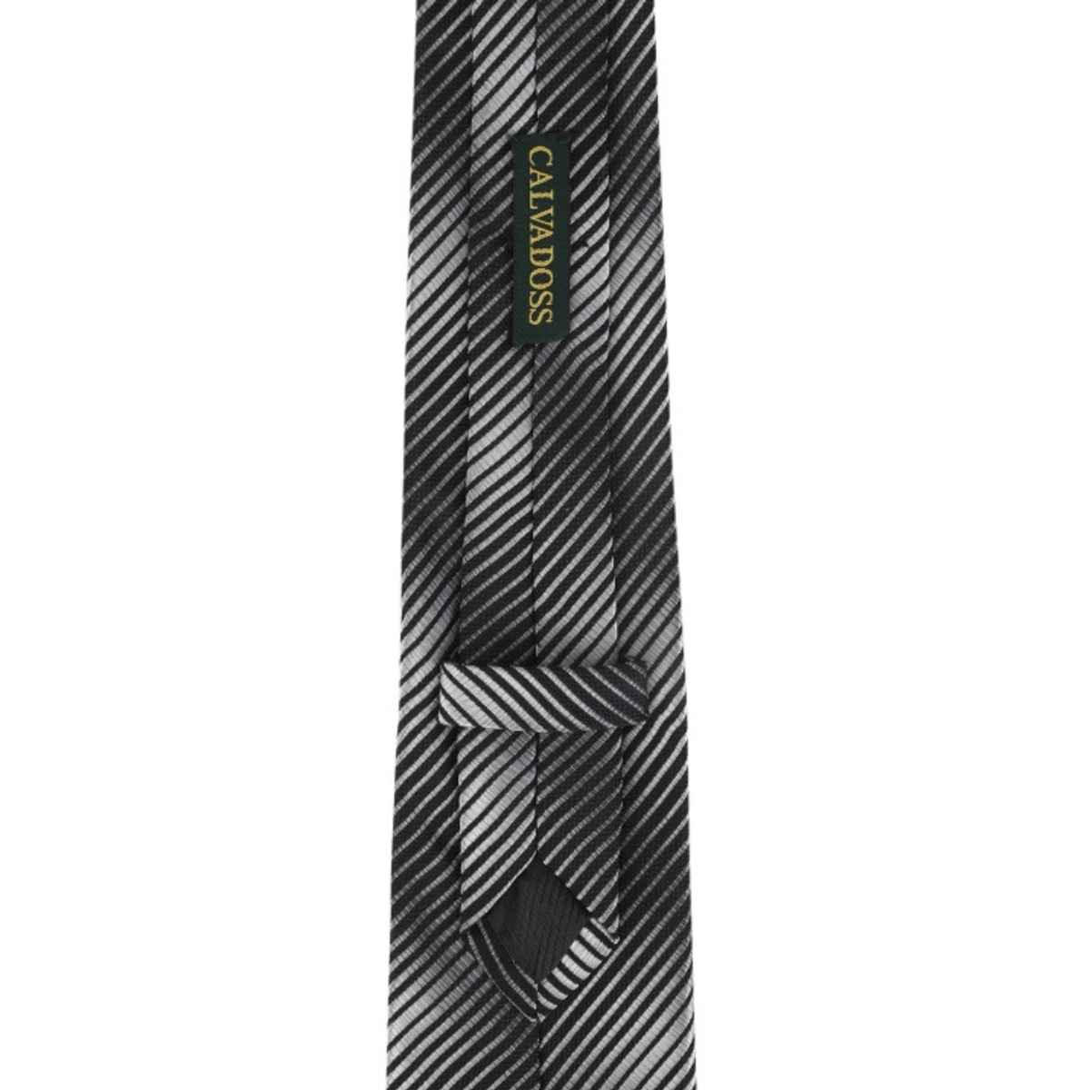 Calvadoss Men's Striped Tie | CALT2057 | Black and Grey