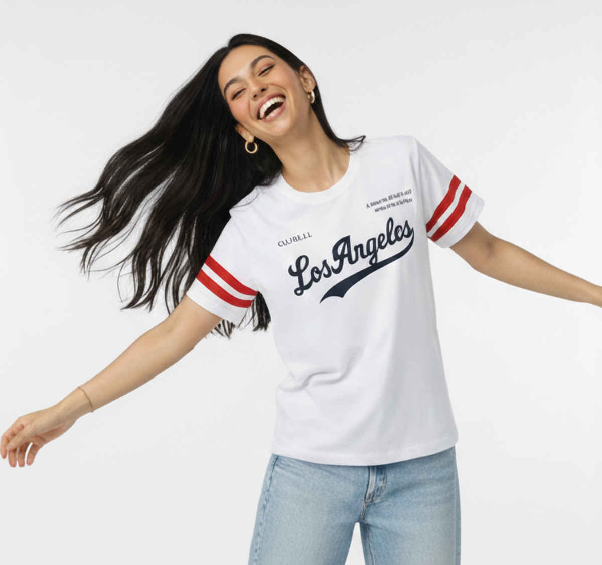 Try This Women's HF Sleeve Printed Round Neck Tshirt | White | M