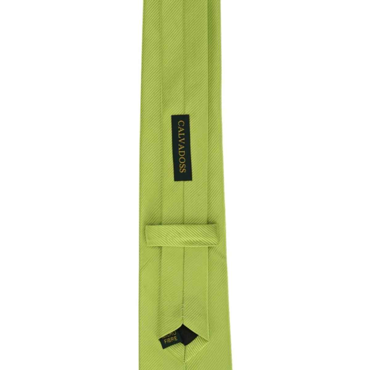 Calvadoss Men's Fluorescent Self Design Tie | CALT2312 | Green