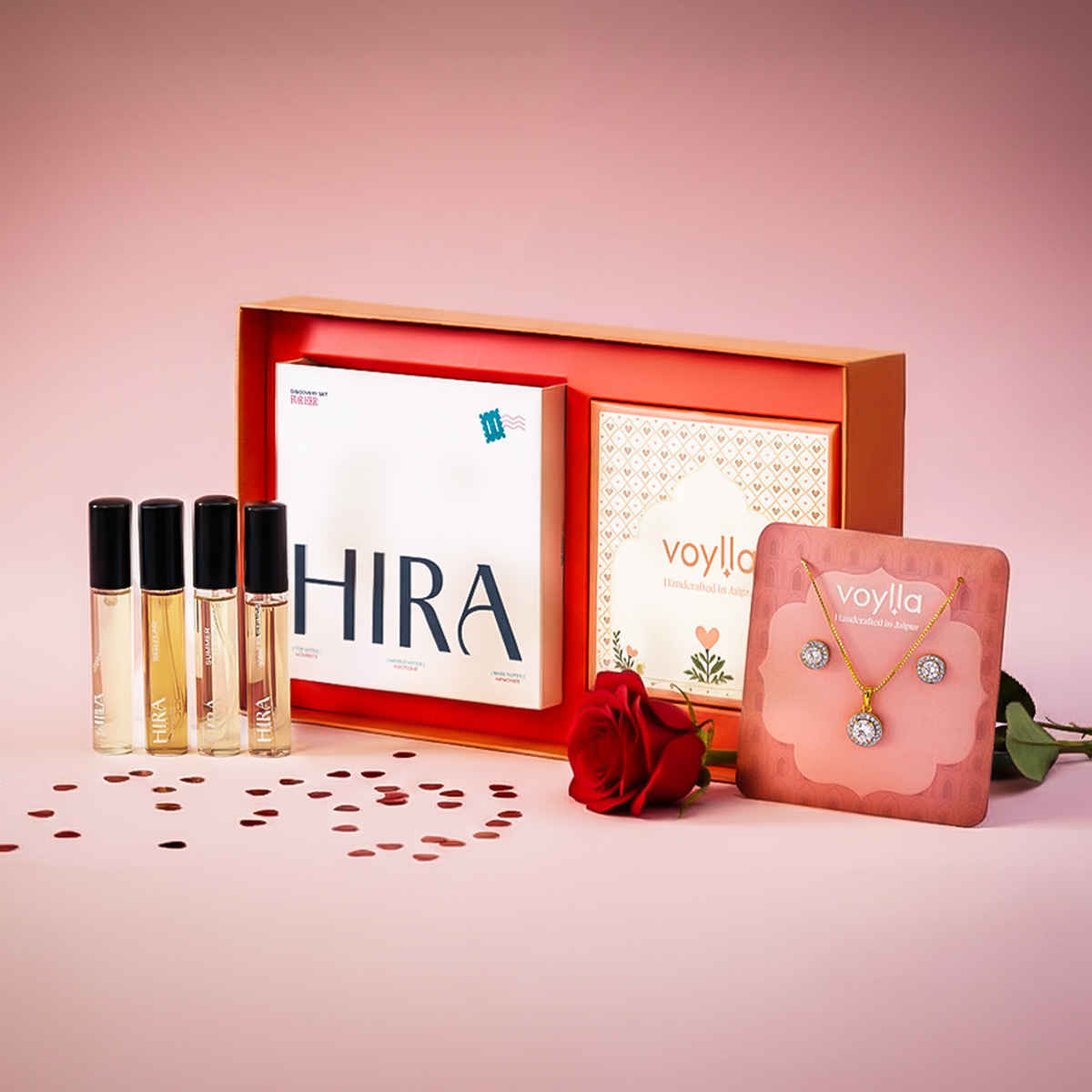 VOYLLA x HIRA Gold Plated Luxury Gift Set Perfume Gift for Her