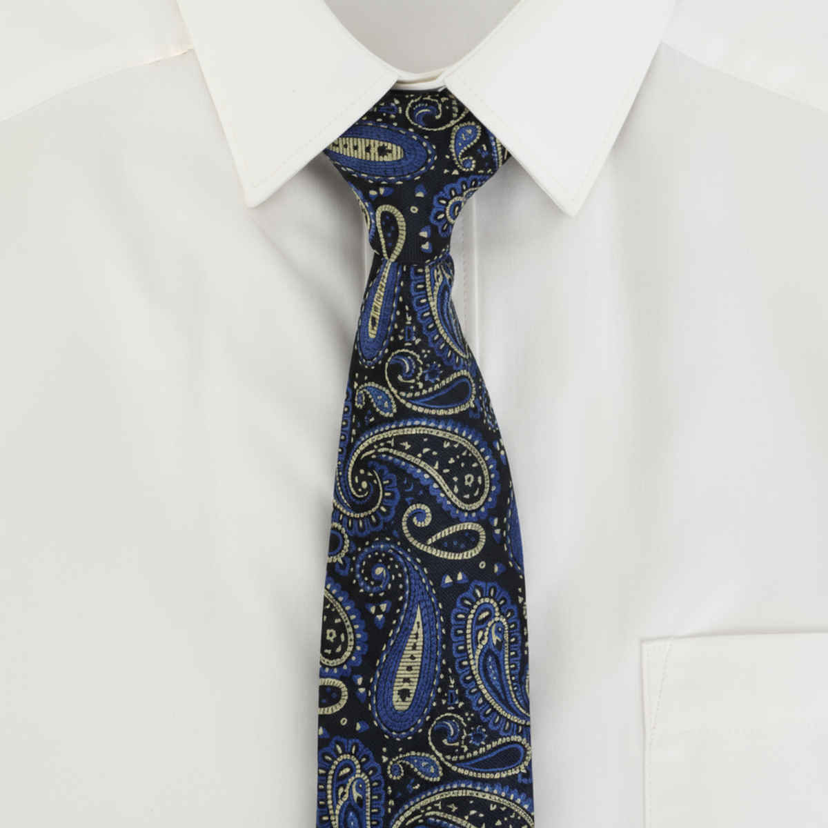 Calvadoss Men's Paisley Design Tie | CALT2009 | Navy Blue