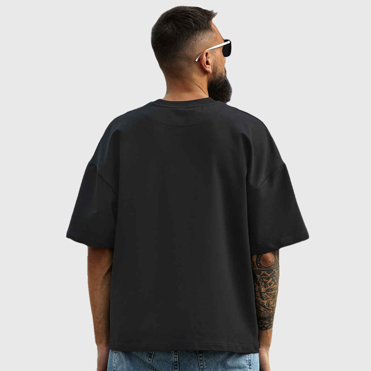 Mad Over Print Men's Extinct Oversized T-shirt | Black - M