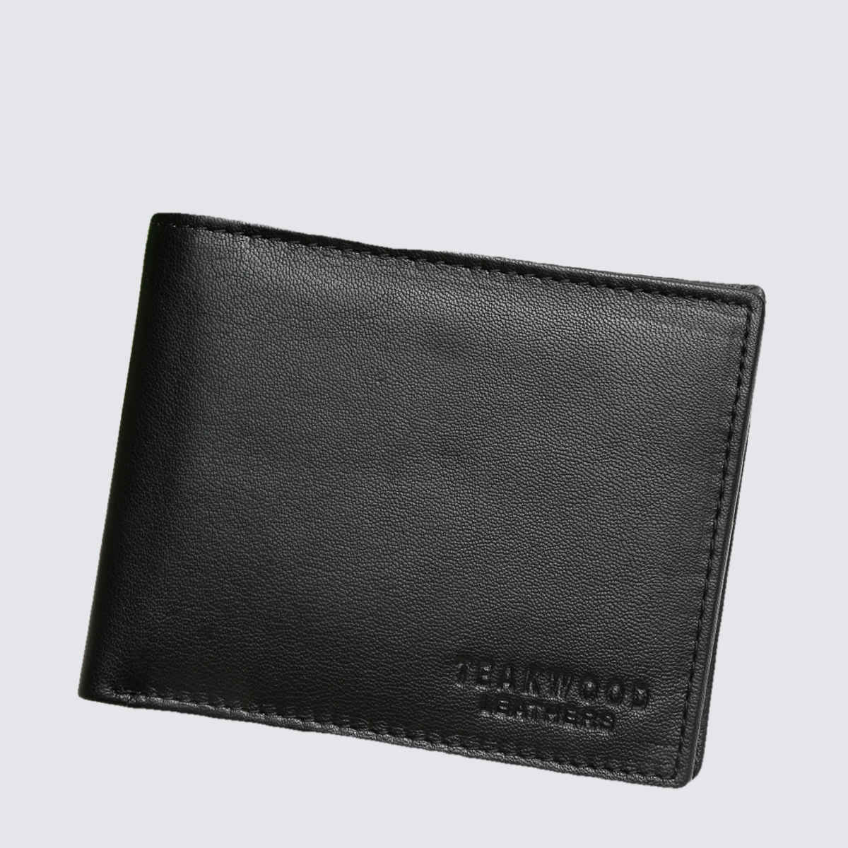 Teakwood Men's Leather SS Slim Card Wallets | Wlt130Br | Black