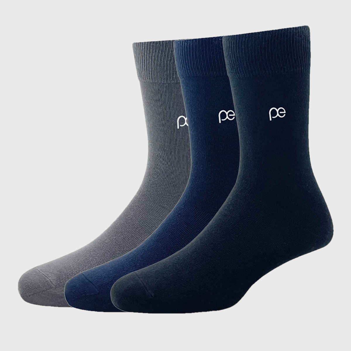 Peter England Men's Solid Cotton Socks | Assorted - Free Size