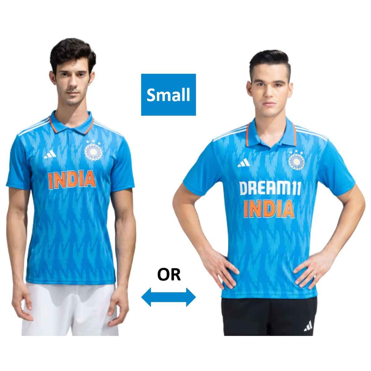 Adidas India Cricket ODI Fan Men's 100% Recycled Polyester Jersey - S | AEROREADY