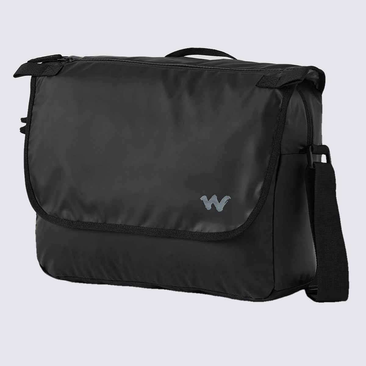 Wildcraft Unisex Polyester 10 L Top Handle Messenger Bag | Matte Black - Free Size