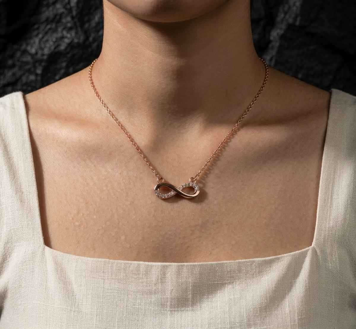 SALTY Infinity Love Necklace and Ear Cuff Jewellery Set