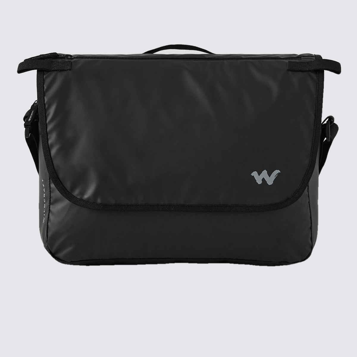 Wildcraft Unisex Polyester 10 L Top Handle Messenger Bag | Matte Black - Free Size