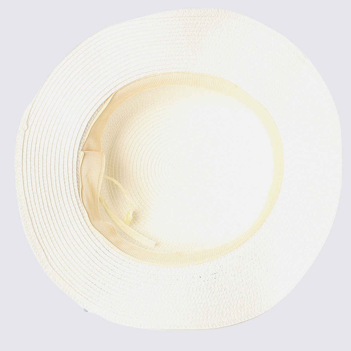 Haute Sauce Women's Textured Polyester Sun Hat | White - One Size