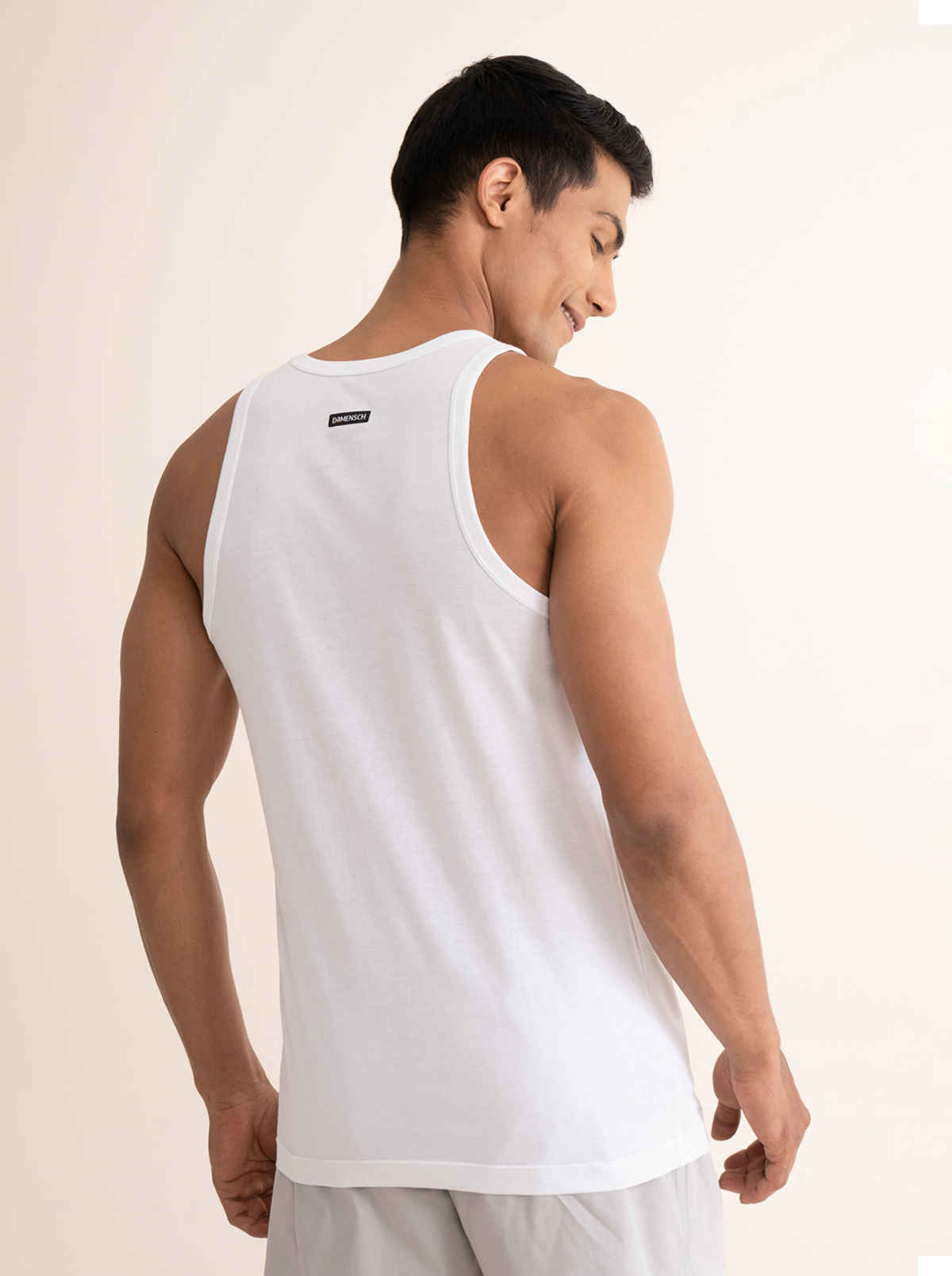 DaMENSCH Neo - Cotton Men's Vest | Round Neck | White - S
