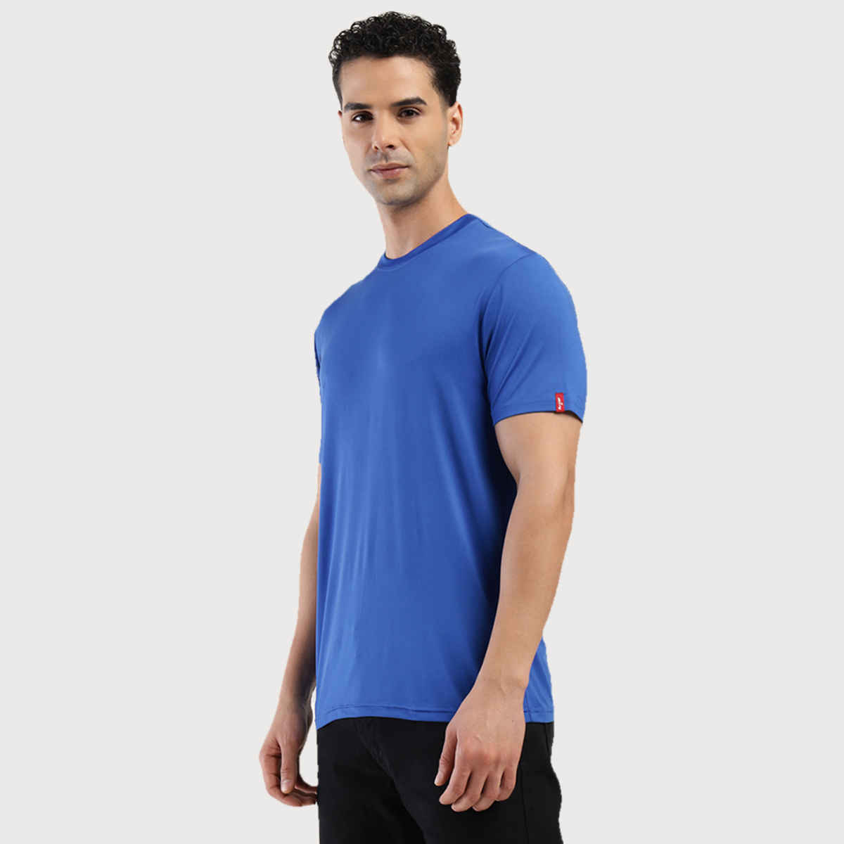 Levi's Men's 100% Polyester Round Neck T-shirt | Cobalt Blue - M