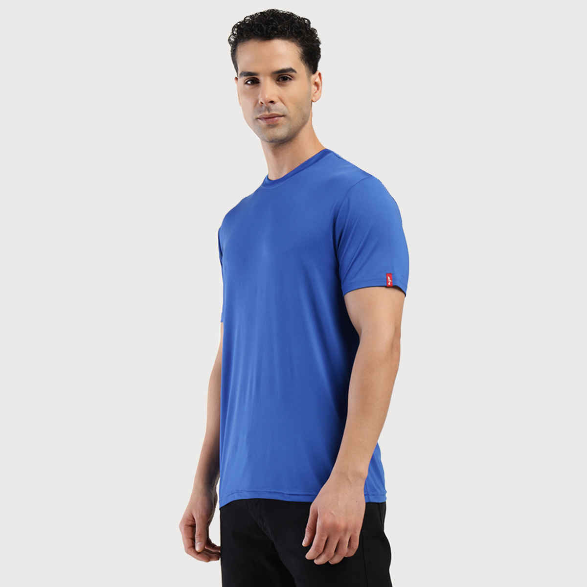 Levi's Men's 100% Polyester Round Neck T-shirt | Cobalt Blue - S