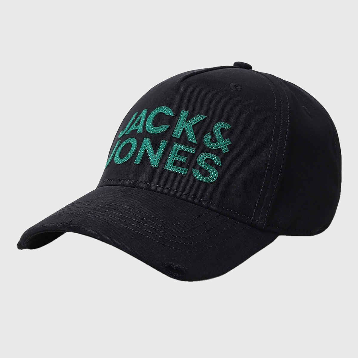 Jack & Jones Men's Cotton Baseball Cap | Black - One Size