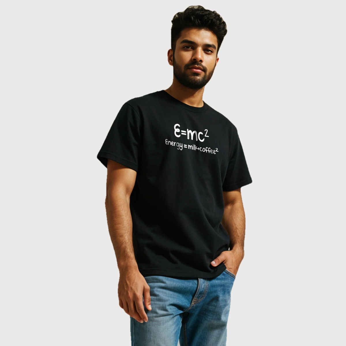 Mad Over Print Men's E Mc2 T-shirt | Black - XXL