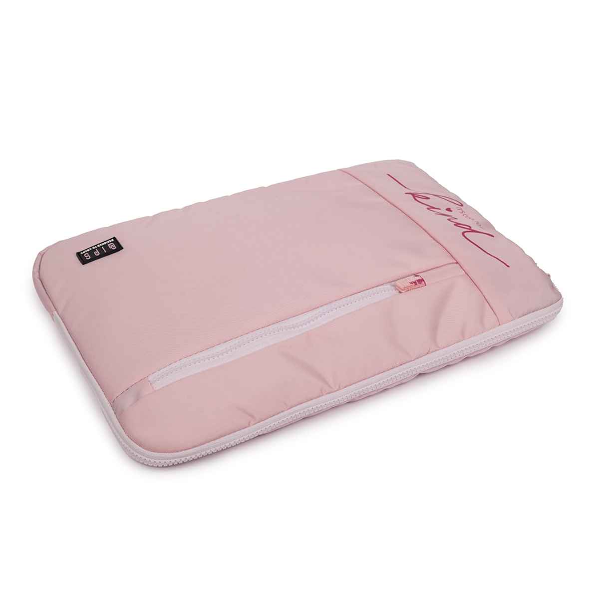 QIPS Unisex Solid PU Coated Polyester 15 L Laptop Sleeve | Pink