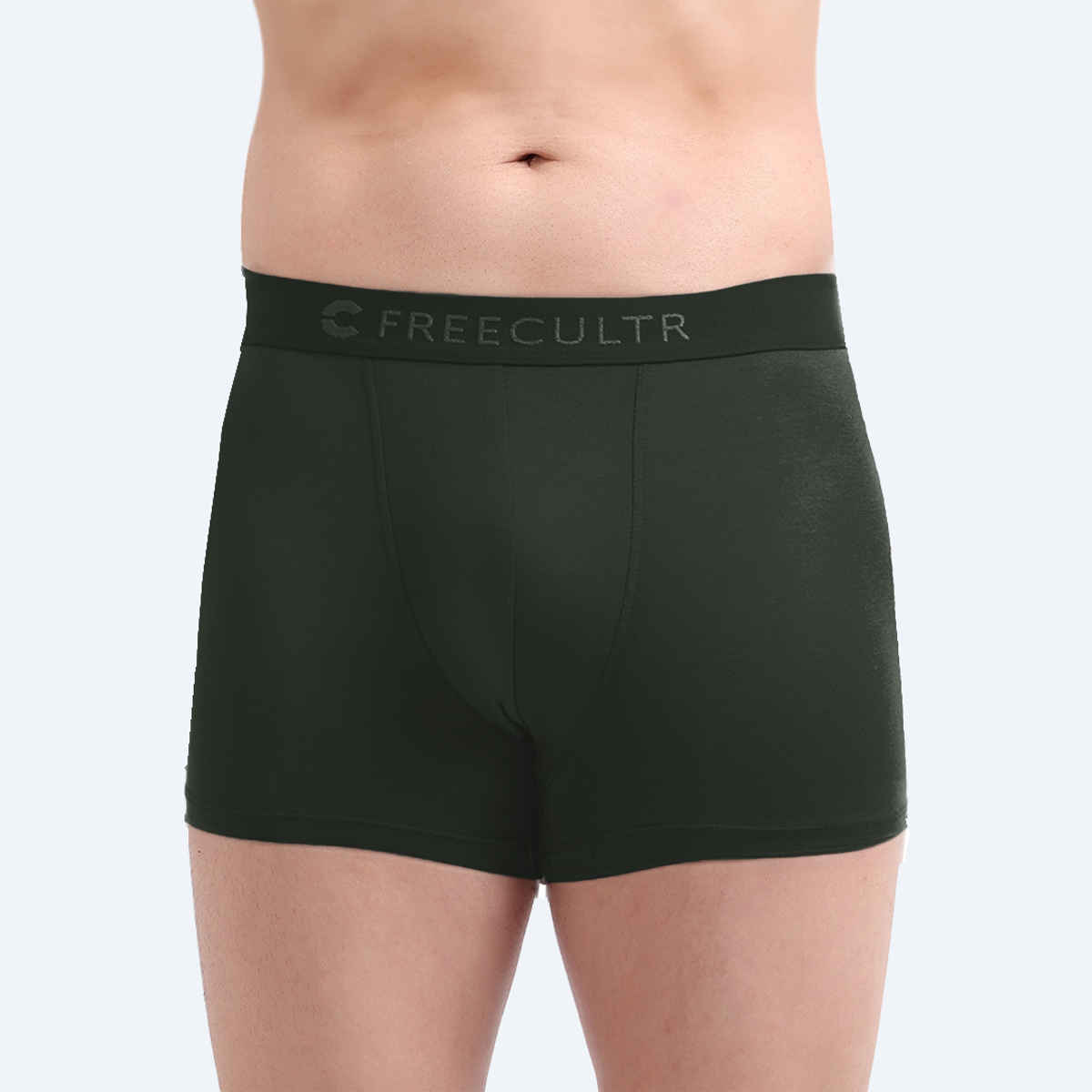 Freecultr Men's Underwear Micromodal Airsoft Trunk - Pack of 1 Avocado Green - XL