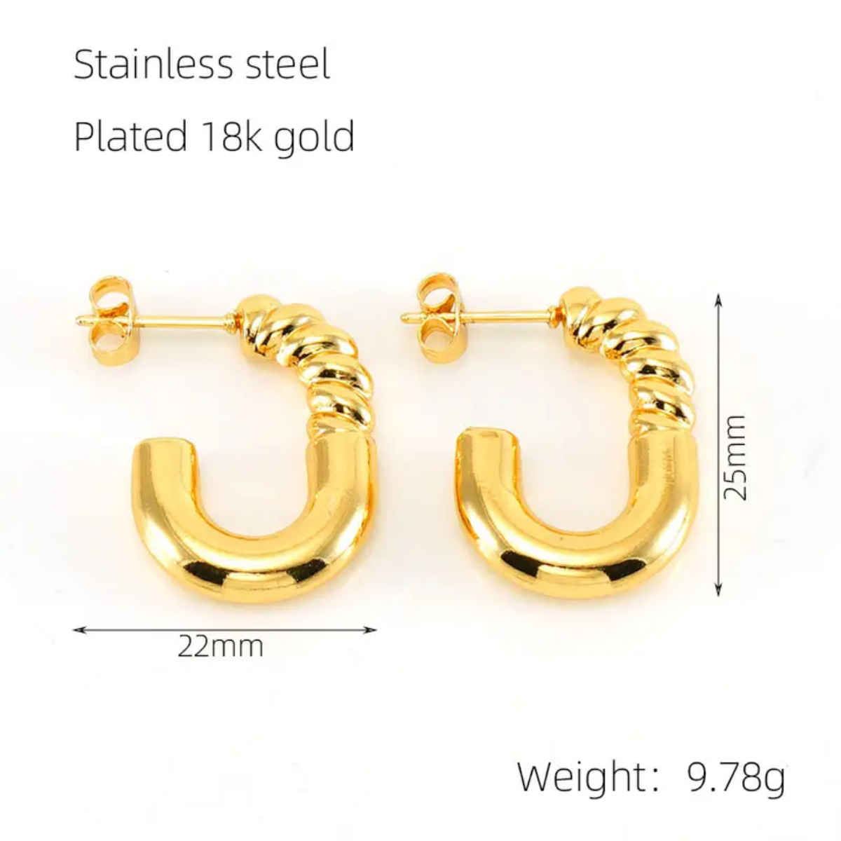 Estailo Fashion Women's Jewellery Earrings Gold OS | E0000124