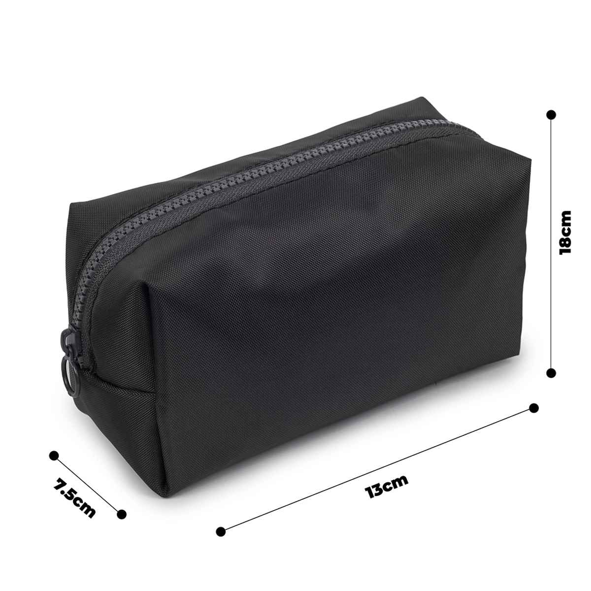 QIPS Unisex Solid Polyester 6 L Travel Pouch | Black