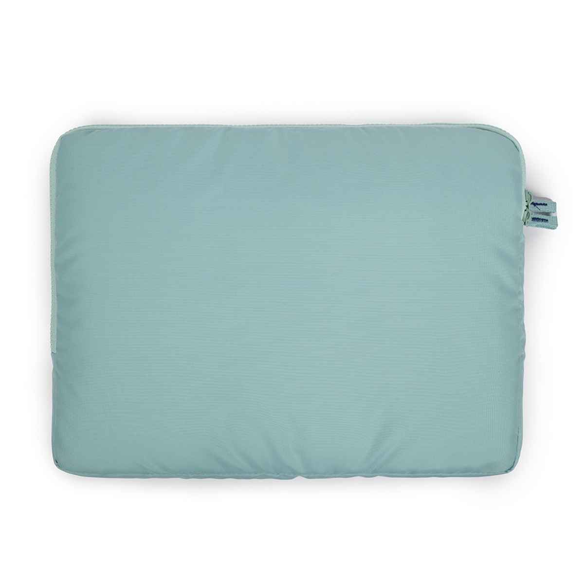 QIPS Unisex Solid PU Coated Polyester 15.6 L Laptop Sleeve | Turquoise Blue - 15 Inches