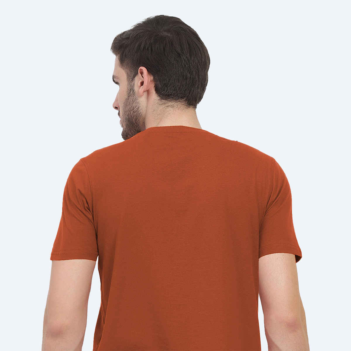 Freecultr Men's Organic Cotton T-shirts | Pack of 1 Color Rust Orange Size | M