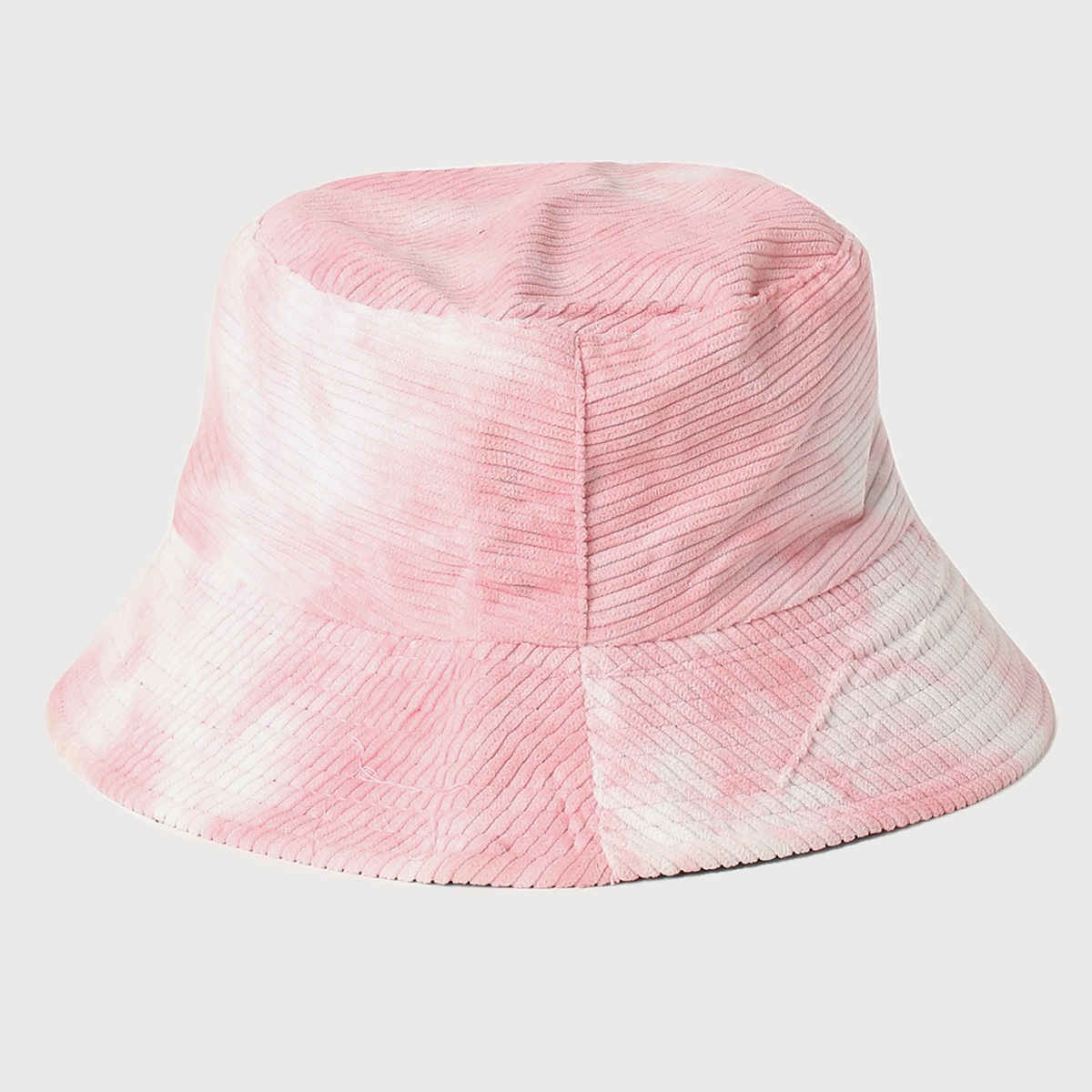 Haute Sauce Women's Tie and Dye Corduroy Bucket Hat | Pink - Free Size