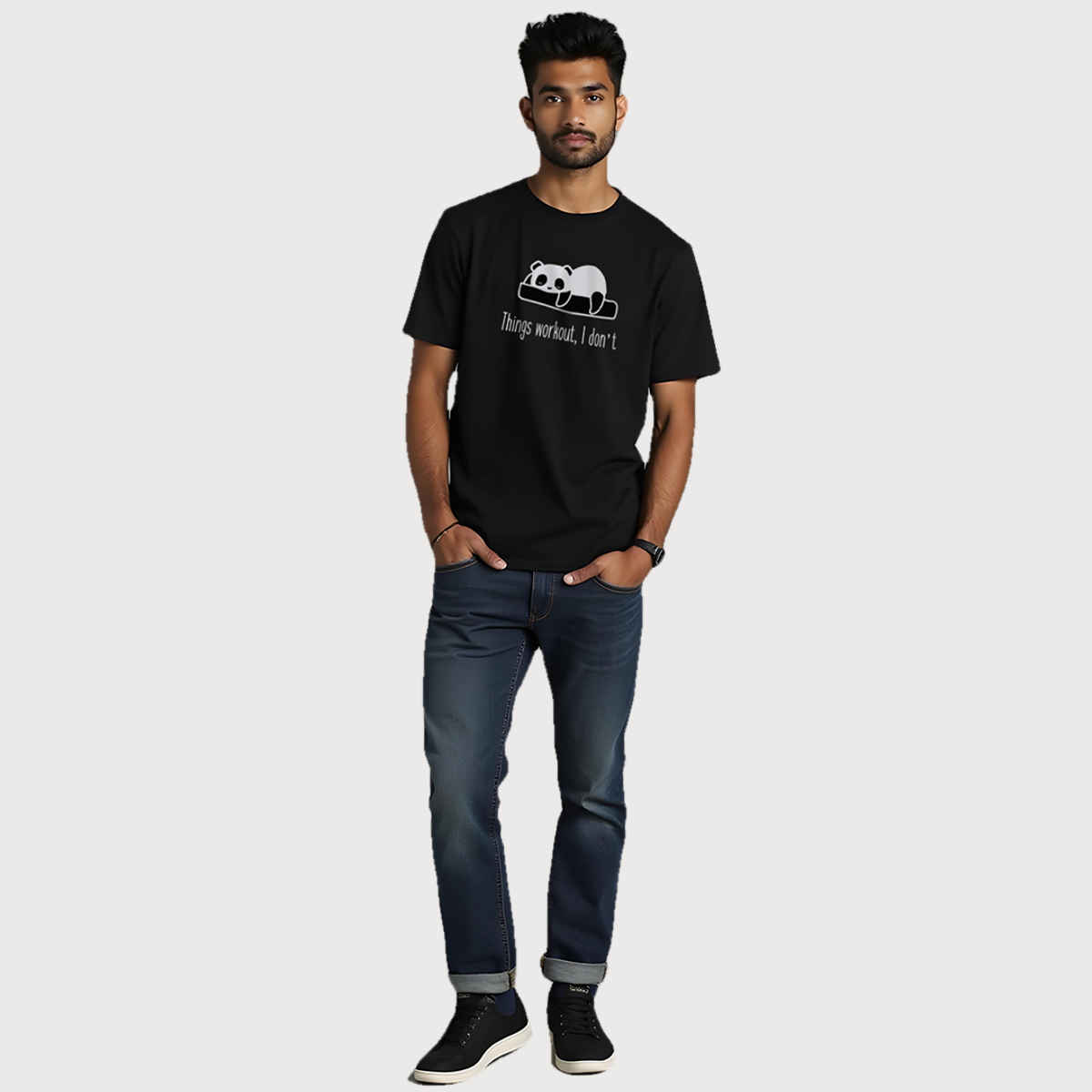 Mad Over Print Men's Things Workout T-shirt | Black - XL